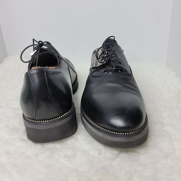 Cesare Paciotti Mens Shoes  Size 7 Black Leather Oxford Derby Luxury